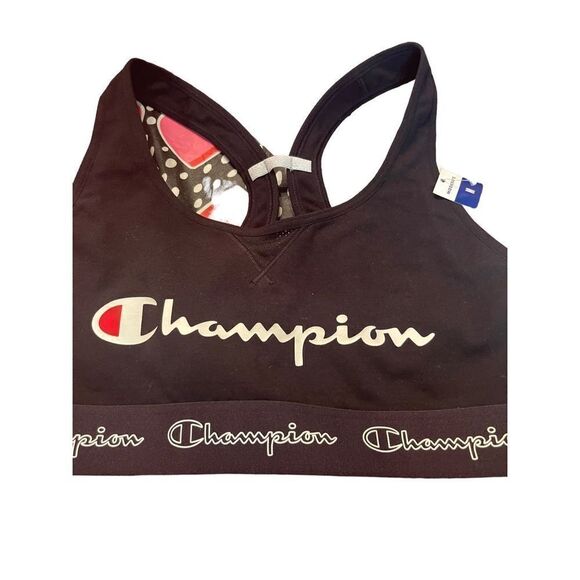 Champion Women's Black Racerback Sports Bra Size Medium NWT - Picture 3 of 8